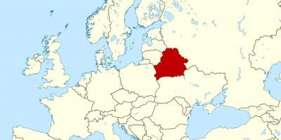 ベラルーシの場所が世界の地図